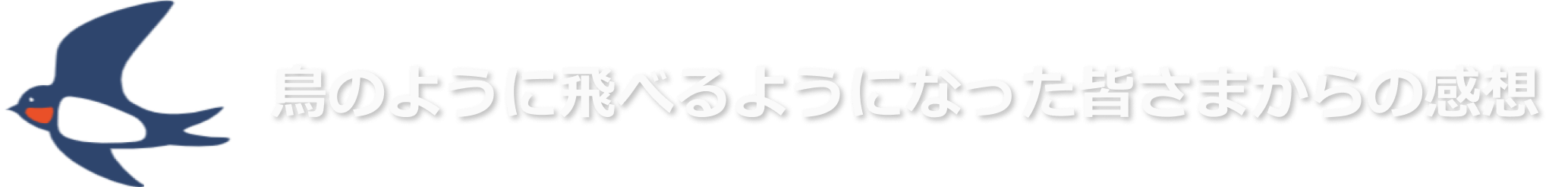 鳥のように飛べるようになった皆さまからの感想