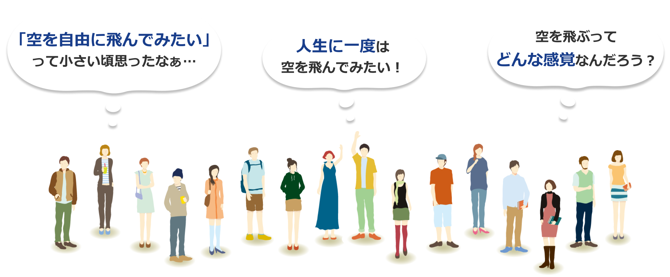 空を自由にとんでみたい 人生に一度は空を飛んでみたい 空を飛ぶ感覚ってどんなだろう